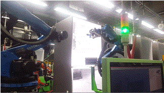 삼성 광주사업장 냉장고 용접 로봇 조명
